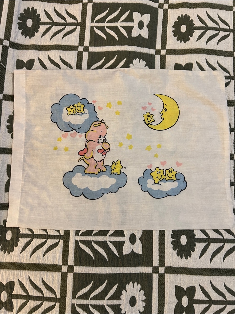 Vintage Care Bears Cute Baby One Pillow Case Rare